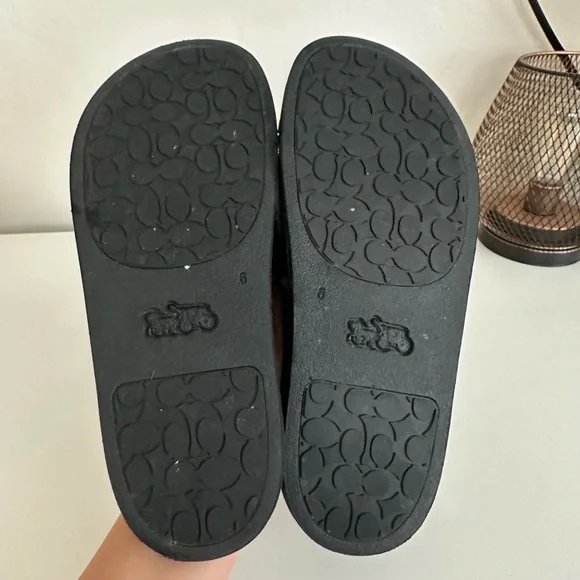 Coach Ulla Black Slides Pool Sandals - Picture 3 of 4
